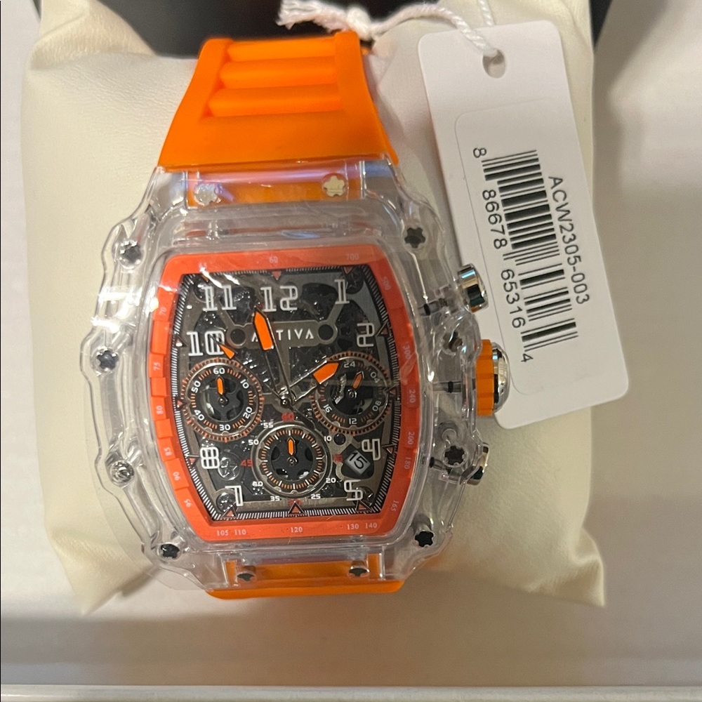 Ativa Orange and Black Chronograph Watch